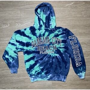 Panama City Beach FL‎ Bright Tie-Dye Hoodie Kangaroo Exist Men's Size SMALL